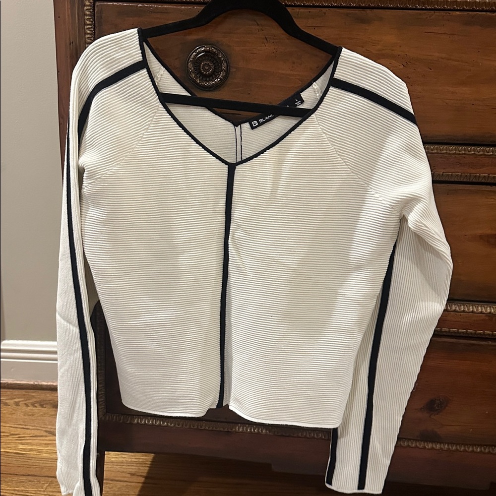 Blanc Noir striped sweater v neck